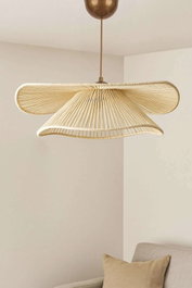 Opviq Lámpara de araña Duvela de Macramé Color Crema